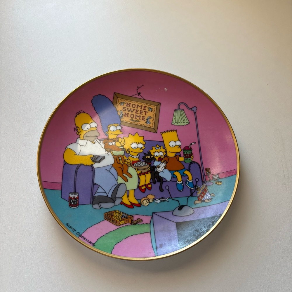 𐙚 The Simpsons Vintage Limited-Edition “Home Sweet Home” Collector Plate